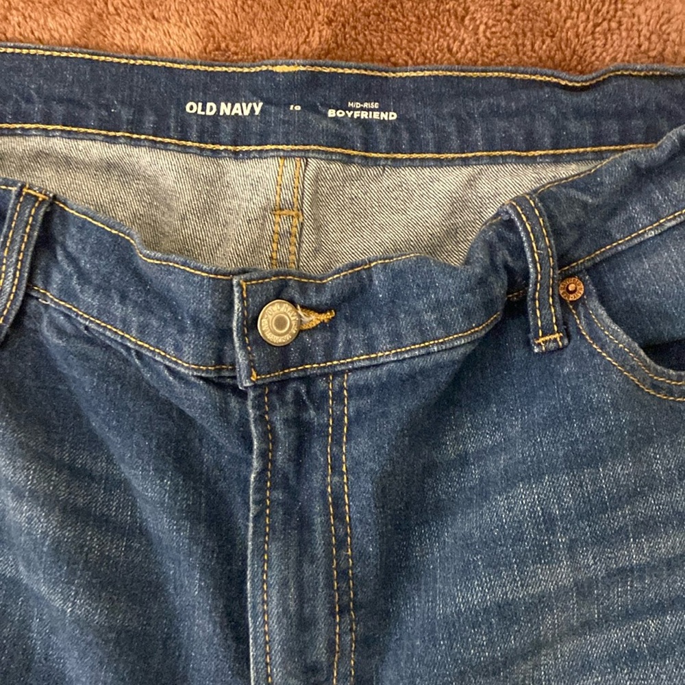 Distressed blue Jean